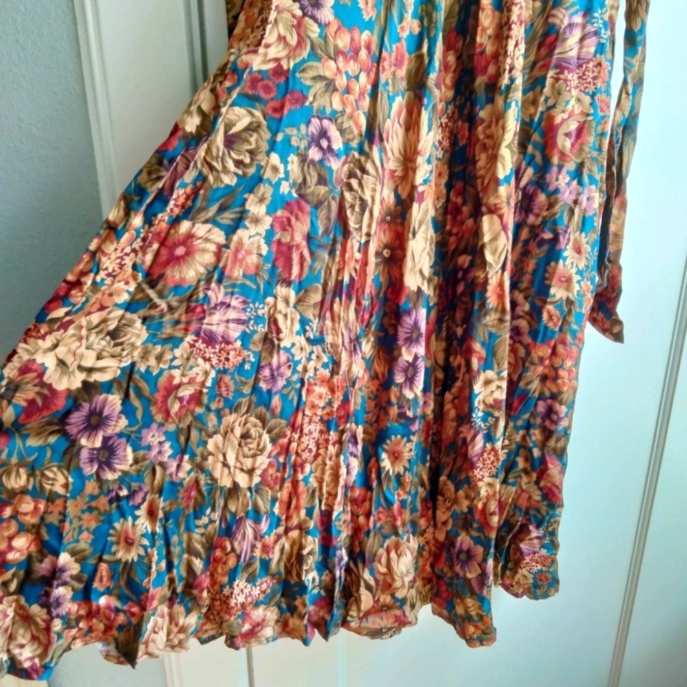 VTG Jeffrey & Dara By Linda Hutley NWT Floral Dress Size 15/16 Retro Deadstock - Picture 7 of 16